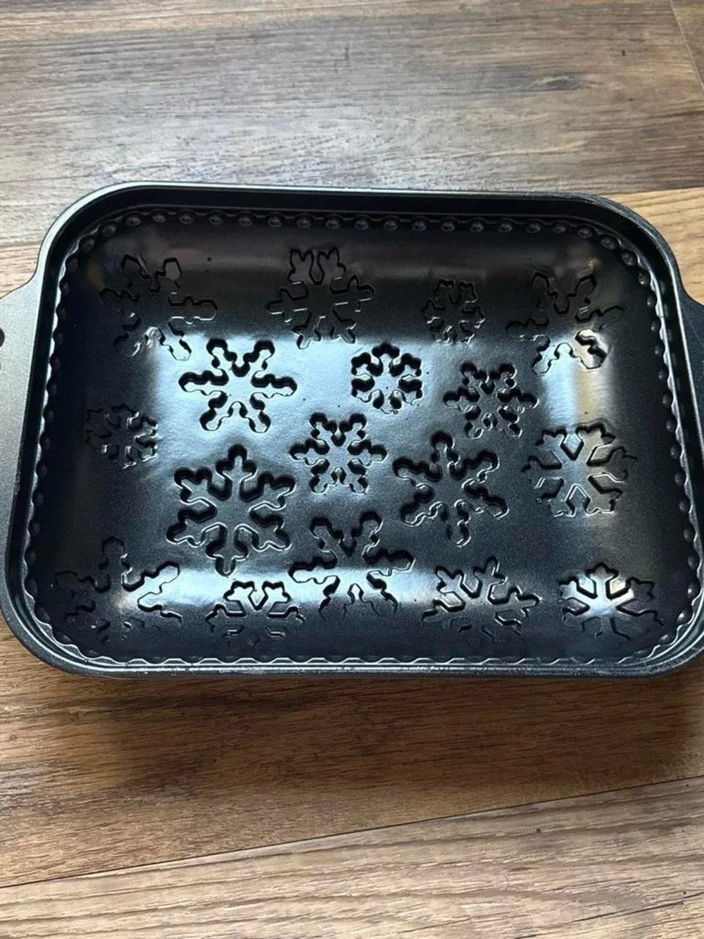 Williams Sonoma Nordic Ware Snowflake 10 cup Cake Pan Cast Aluminium Rectangle